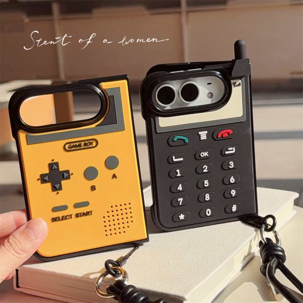 Cute Cartoon Wrist Strap Silicone Case - حافظة هاتف بسيطة بتصميم كوري مع