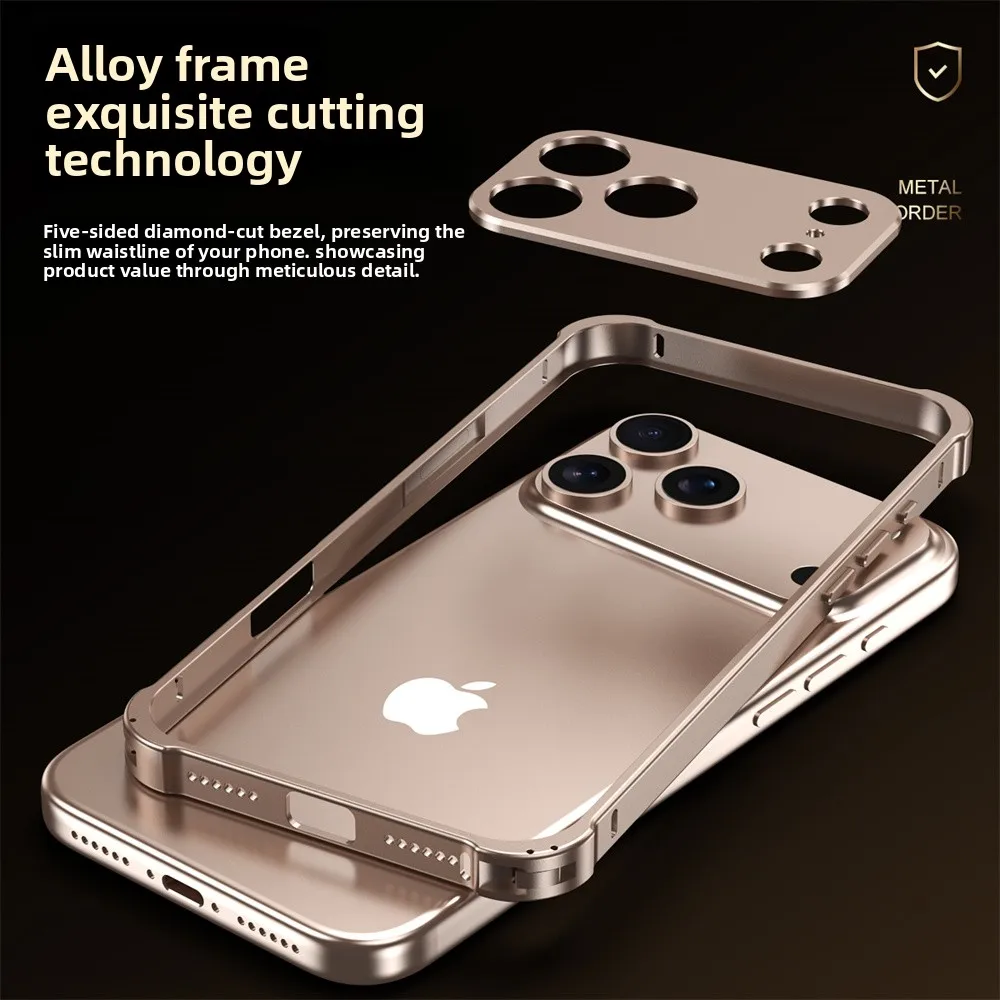 Metal Bumper Aluminum Frame Case - حافظة هاتف ممتصة للصدمات بإطار معدني