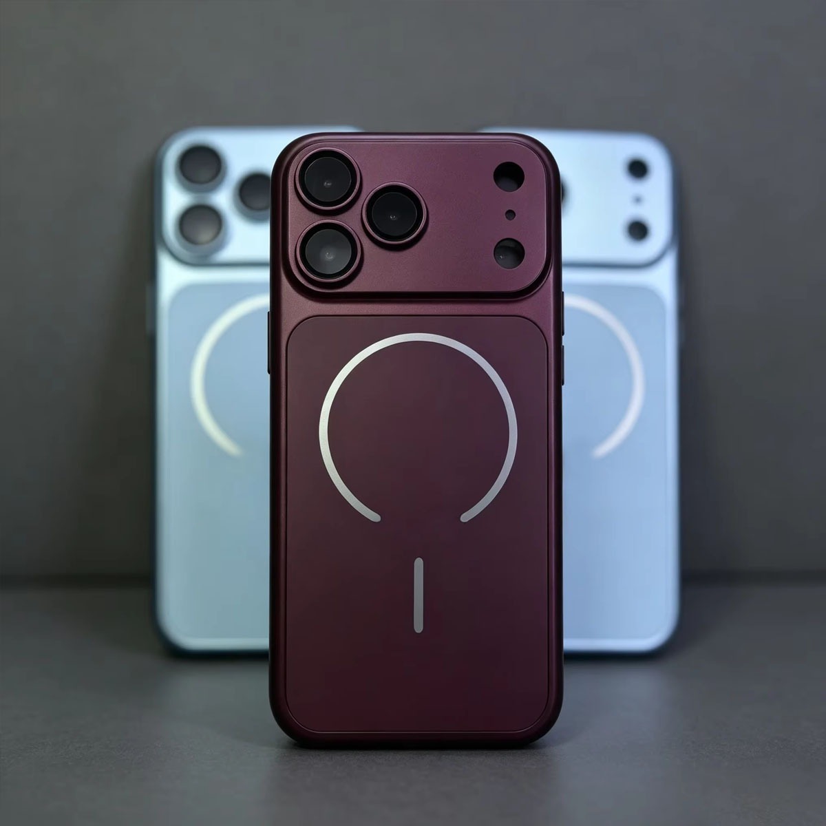 Matte Hard Pc Back Case - غطاء هاتف مغناطيسي متوافق مع نظام