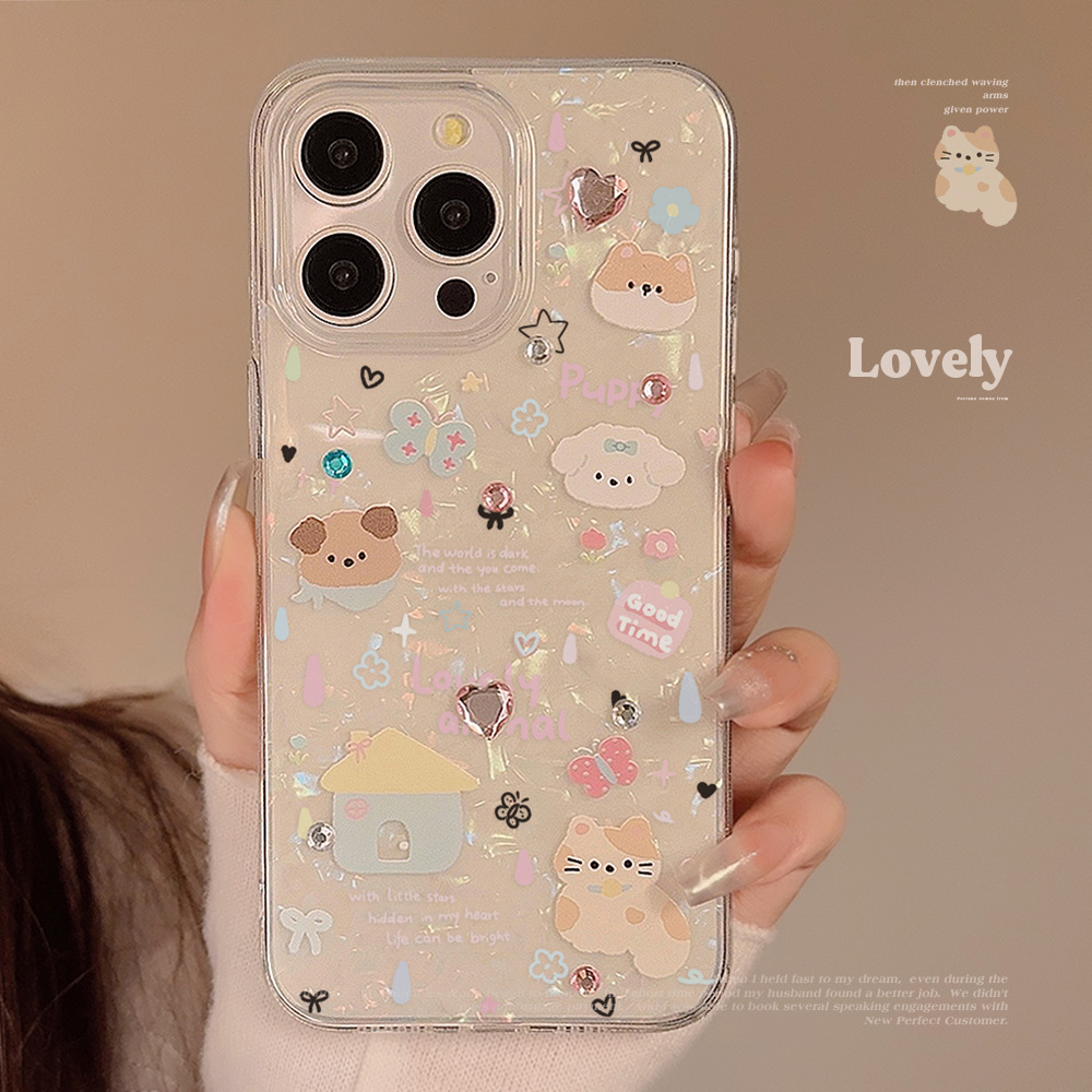 لطيف الكرتون جرو شل نمط جراب ه - مراجعة Clear Shockproof Bumper Case وسعره