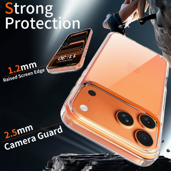 غطاء شفاف مقاوم للصدمات مع وسا - مراجعة Clear Shockproof Bumper Case وسعره