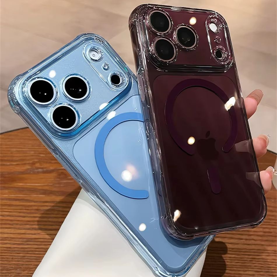 غطاء هاتف فاخر بلون بورغندي، ش - مراجعة Clear Shockproof Bumper Case وسعره