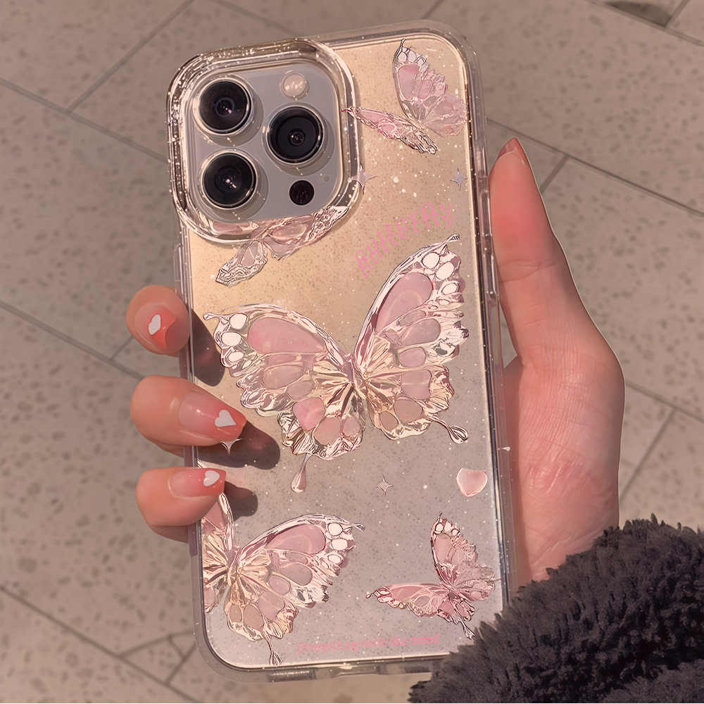 جراب هاتف شفاف بتصميم فراشة ور - مراجعة Clear Shockproof Bumper Case وسعره